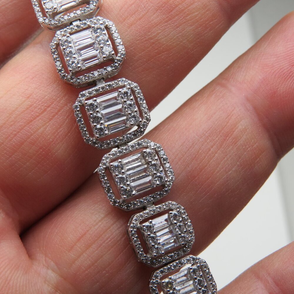 *925 Sterling Silver Diamond Bracelet